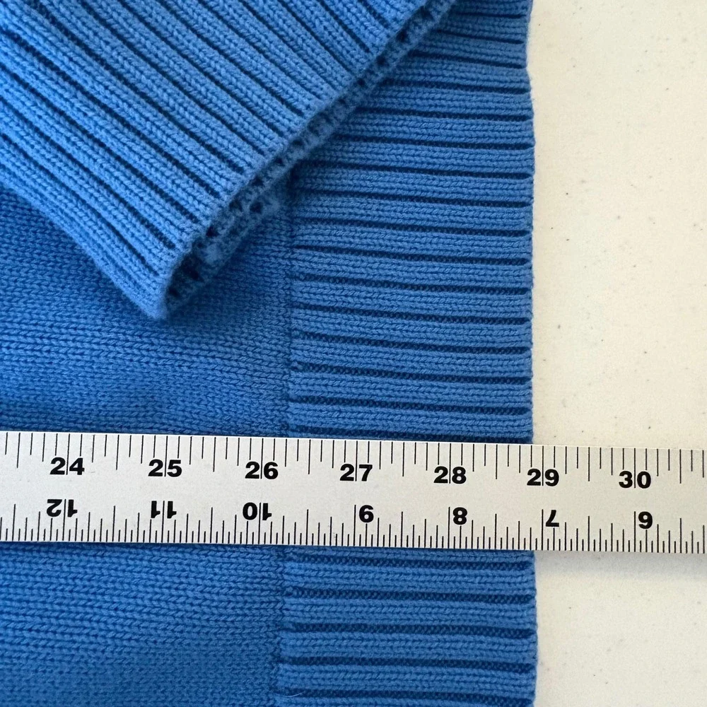 Polo Ralph Lauren Mens 2XLT Blue Cotton Quarter‎ Zip Pullover Sweater Tall Size